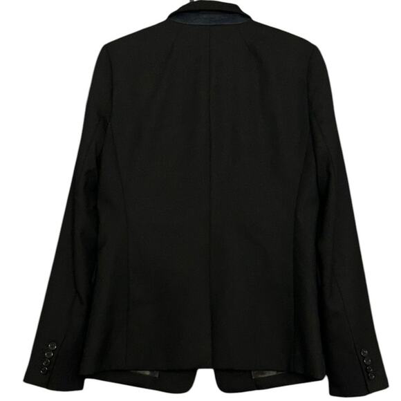 J.CREW Wool Blend Original Schoolboy Single breasted Blazer Jacket Black-Size 4 - Picture 2 of 5